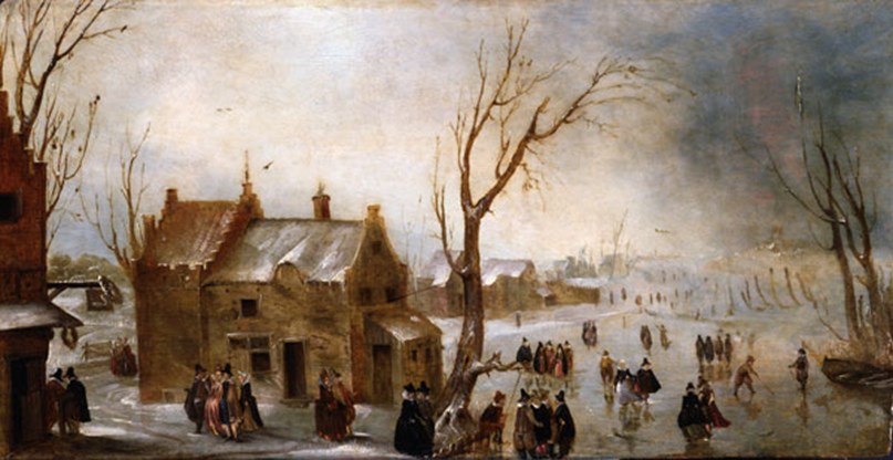 A Winter Scene on the Ice