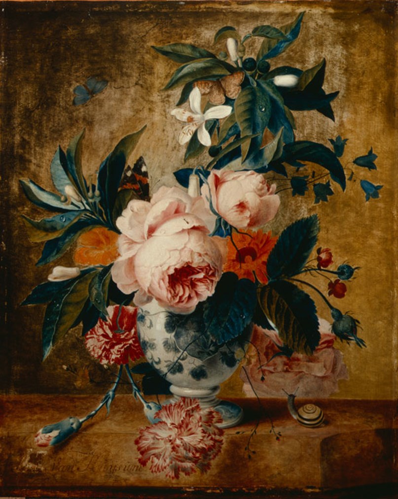 A Delft Vase with Flowers