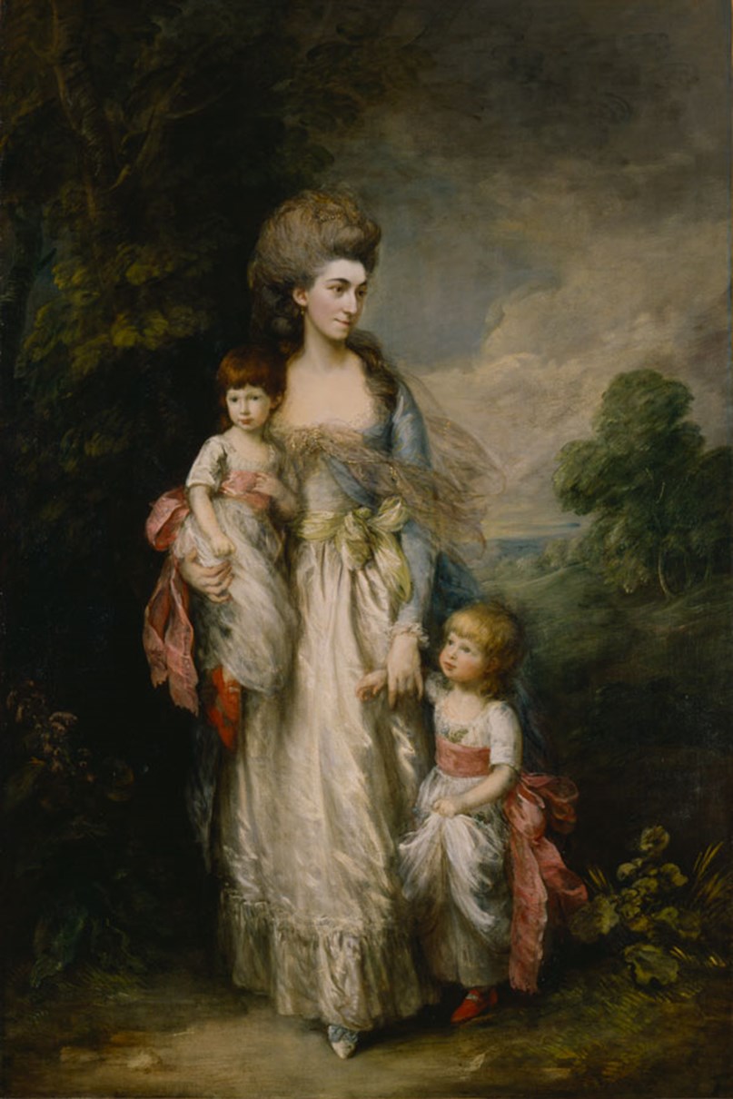 Mrs Elizabeth Moody with her sons Samuel and Thomas