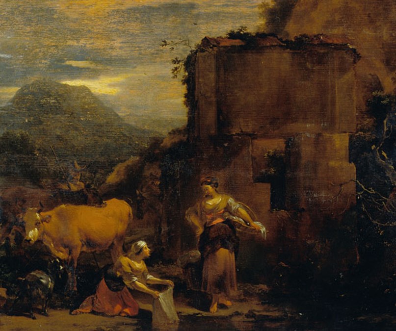 Ruins, with Cattle and Figures