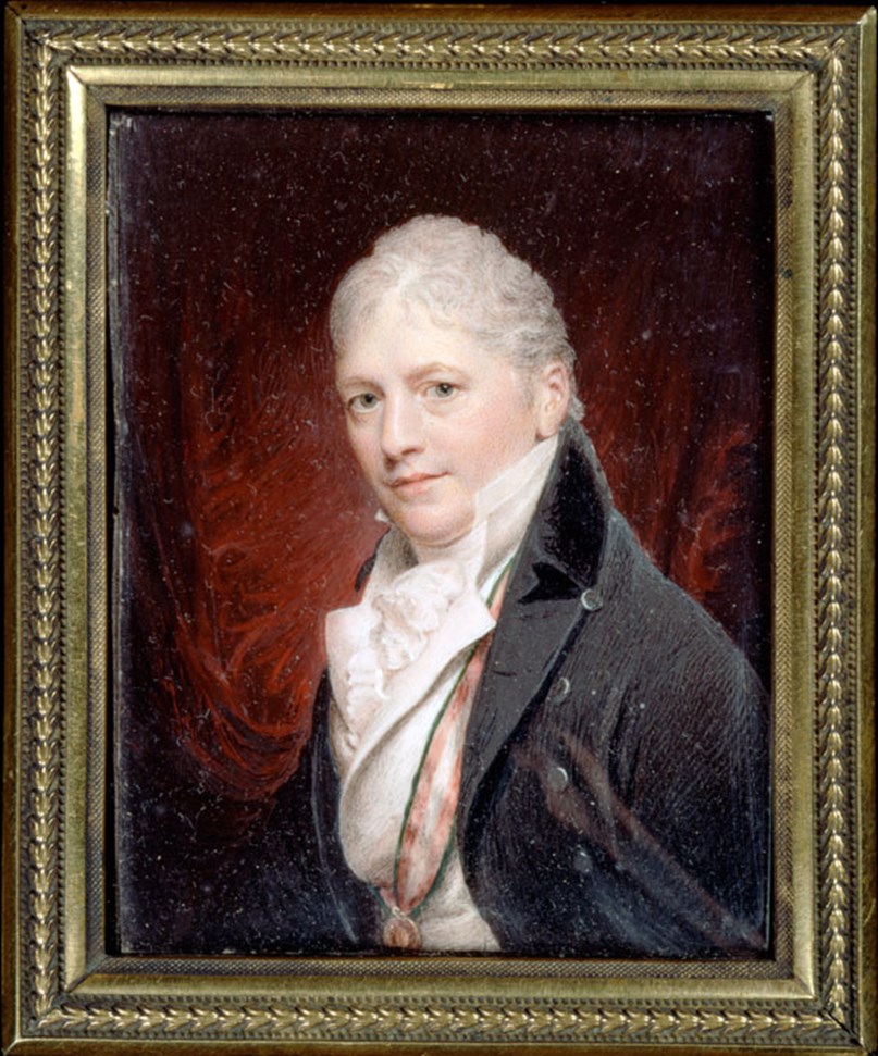 Miniature portrait of Sir Peter Francis Bourgeois (after Beechey)