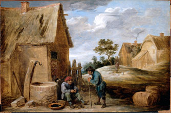 A Peasant eating Mussels