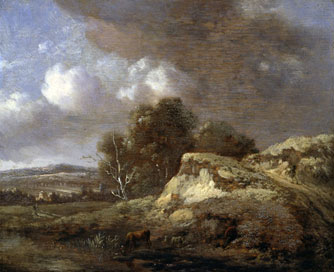 Landscape with Cow drinking