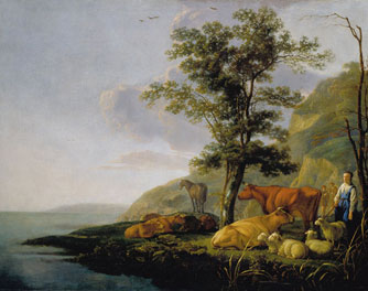 Cattle near a River