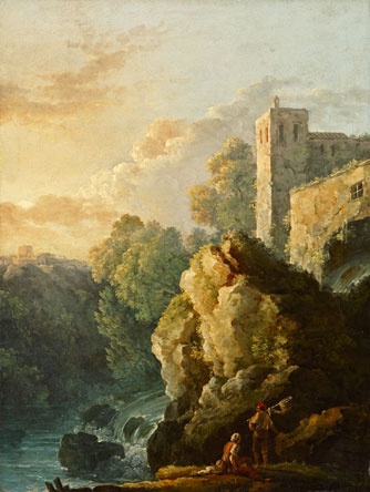 Castle and Waterfall