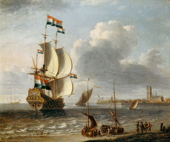 A Dutch East-Indiaman off Hoorn