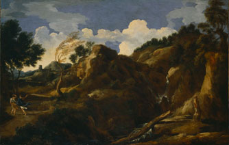 Mountainous Landscape with Approaching Storm
