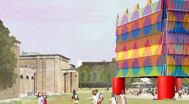 ‘The Colour Palace’: Pricegore and Yinka Ilori chosen for second Dulwich Pavilion